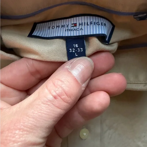 Tommy Hilfiger Men's Tan Dress Shirt - Picture 4 of 11